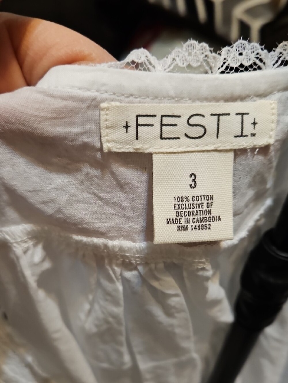 torrid White Lace-Trim Cotton Camisole with Front Tie - Picture 7 of 8